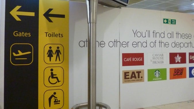 Toilets signage