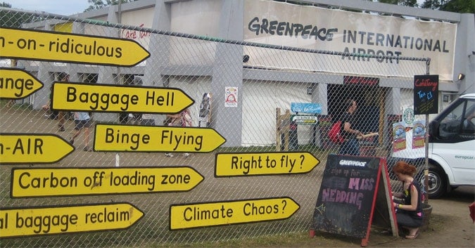 Greenpeace signage