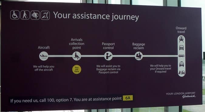 Special Assistance journey route