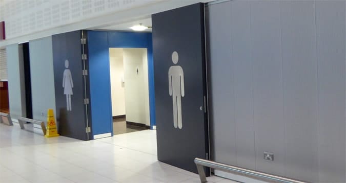 visible toilet signs