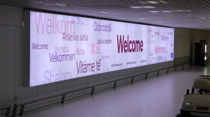 welcome signage